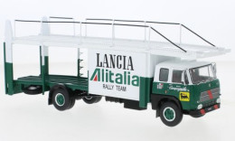 Fiat 673 Racing Transporter - Lancia Alitalia Racing Team 1976 - Green/white - Ixo - Ixo