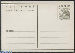 Norway 1981 Postcard With Answer 1.30/1.30, Beaver, Unused Postal Stationary, Nature - Animals (others & Mixed) - Brieven En Documenten