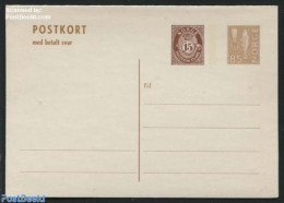 Norway 1975 Postcard With Answer 15/15o & 85/85o, Unused Postal Stationary, Nature - Fish - Brieven En Documenten