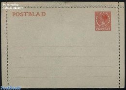 Netherlands 1929 Card Letter (Postblad) 7.5c Red, Unused Postal Stationary - Covers & Documents