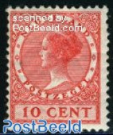 Netherlands 1924 10c Pink-red 1v, Unused (hinged) - Nuevos