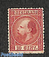 Netherlands 1867 10c, Type II, Perf. 13.5, Stamp Out Of Set, Unused (hinged) - Unused Stamps