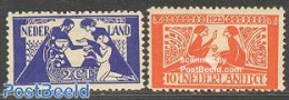 Netherlands 1923 Toorop 2v, Unused (hinged), Art - Modern Art (1850-present) - Unused Stamps