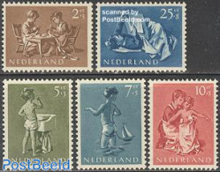 Netherlands 1954 Child Welfare 5v, Mint NH, Health - Transport - Various - Dentistry - Ships And Boats - Toys & Childr.. - Neufs