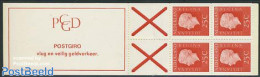 Netherlands 1969 4x25c Booklet, Phosphor, Text: POSTGIRO Vlug En Ve, Mint NH, Stamp Booklets - Nuevos