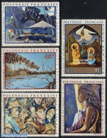 French Polynesia 1971 Paintings 5v, Mint NH, Religion - Angels - Art - Modern Art (1850-present) - Neufs