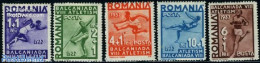 Romania 1937 Balkan Olympiade 5v, Mint NH, History - Sport - Europa Hang-on Issues - Athletics - Sport (other And Mixed) - Unused Stamps