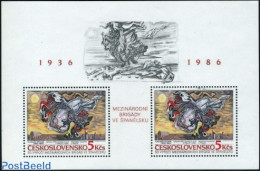 Czechoslovkia 1986 International Brigade Spain S/s, Mint NH, Art - Modern Art (1850-present) - Other & Unclassified