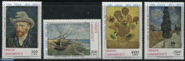 Türkiye 1990 Vincent Van Gogh Paintings 4v, Mint NH, Transport - Ships And Boats - Art - Modern Art (1850-present) - .. - Altri & Non Classificati