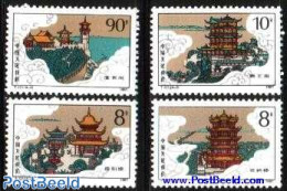 China People’s Republic 1987 Buildings 4v, Mint NH, Various - Lighthouses & Safety At Sea - Art - Architecture - Ungebraucht