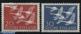 Finland 1956 Norden 2v, Mint NH, History - Nature - Various - Europa Hang-on Issues - Birds - Joint Issues - Nuevos