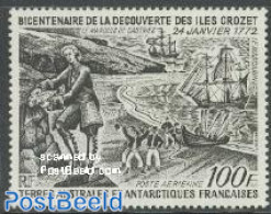 French Antarctic Territory 1972 Crozet Islands 1v, Mint NH, History - Transport - Explorers - Ships And Boats - Unused Stamps