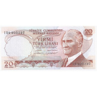 TURQUIE - PICK 187 B - 20 LIRA - NON DATÉ (1970) - Türkei