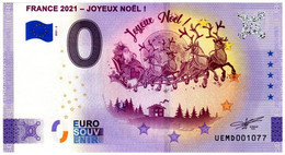 Billet Touristique - 0 Euro - France - Joyeux Noël (2021-2) - Pruebas Privadas