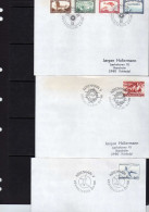 Danemark - (1981-82) - 3  FDC  -    Vols Aeriens-  Douane - Voilier - Patinage - Cartas & Documentos