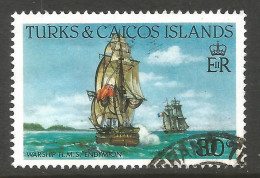 TURKS & CAICOS. 10c WARSHIP USED. - Turks & Caicos