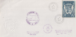 Enveloppe   T.A.A.F    Oblitération   DUMONT  D' URVILLE   T. ADELIE    1974 - Covers & Documents