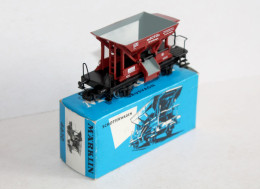 RARE MARKLIN HO N°4610 WAGON A TREMIE BALLAST TRANSPORT MARCHANDISE DECHARGEMENT / MINIATURE TRAIN FERROVIAIRE (3005.8) - Vagoni Merci