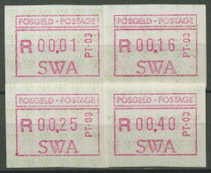 Südwestafrika 1988 Automatenmarken Satz 0,01/0,16/0,25/0,40, ATM 1.3/2d Postfr. - Südwestafrika (1923-1990)