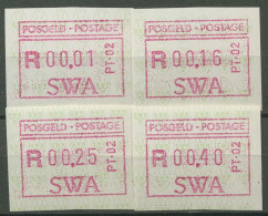Südwestafrika 1988 Automatenmarken Satz 0,01/0,16/0,25/0,40, ATM 1.2/2d Postfr. - Südwestafrika (1923-1990)