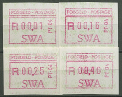 Südwestafrika 1988 Automatenmarken Satz 0,01/0,16/0,25/0,40, ATM 1.4/2d Postfr. - Südwestafrika (1923-1990)