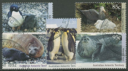 Austral. Antarktis 1992 Tiere Pinguine See-Elefant Weddellrobbe 90/94 Gestempelt - Usados