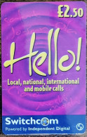 Carte De Recharge - Hello! - Purple Switchcom Irlande 2,5£ - Télécarte ~88 - Ireland