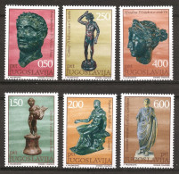 Yougoslavie 1971 N° 1318 / 23 ** Statue, Bronze, Empereur Constantin, Poisson, Héraclès, Satyre, Aphrodite, Amour, Emons - Nuevos
