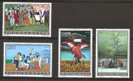 Yougoslavie 1974 N° 1454 / 7 ** Tableaux, Danse, Jano Knjazovic, Coq Crucifié, Blanchisseuse, Ronde, Musique, Violon - Unused Stamps