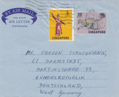 Singapore: 1972: Air Mail To Darmstadt - Singapore (1959-...)