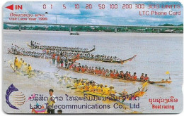 Laos - LTC (Tamura) - Boat Racing, 300Units, 50.000ex, Used - Laos