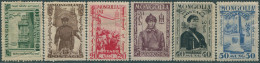 Mongolia 1932 SG49-54 Building Monument People (6) MH - Mongolië