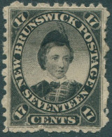 New Brunswick 1860 SG19 17c Black Prince Of Wales KEVII #1 MH - Gebraucht