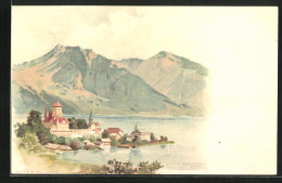 Künstler-AK Oberhofen, Spiez Mit Beatenberg  - Spiez