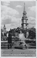 CPA LONDON - ST-MARTINS-IN-THE-FIELDS, Trafalgar Square-Timbre      L2981 - Trafalgar Square