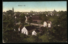 AK Dahlen I. Sa., Generalansicht Der Ortschaft, Blick Zur Kirche  - Dahlen