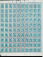 Feuille De 100 Du N° 1368 ** - 1961-1970