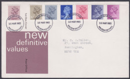 GB Great Britain 1983 FDC Definitives Issue, Queen Elizabeth II, Definitive, First Day Cover - Brieven En Documenten