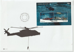 Denmark FDC 2012 Norden Life At Sea SAR Operations Souvenir Sheet A5 Size. Postal Weight Approx. 0,09 Kg. Please Read Sa - FDC