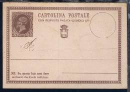 König Victor Emanuell II 15 Cmi Frageteil - Postwaardestukken