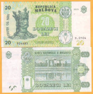 2017 2015  Moldova ; Moldavie ; Moldau  "20 LEI  2015"  UNC - Moldawien (Moldau)