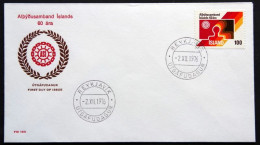 Iceland 1976  60th Anniversary Labor Federation  Minr.519  FDC    ( Lot 6671 ) - FDC