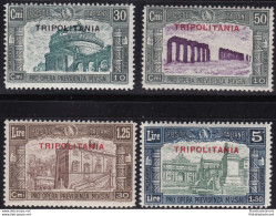 1930 TRIPOLITANIA, N° 69/72 Milizia III  MNH/** Certificato Biondi - Tripolitania