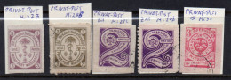 Deutschland/Privatpost,  Wiesbaden, Kleines Feines Los Mit 5 Unterschiedl. Briefmarken, Meist M.F. (20326E) - Postes Privées & Locales
