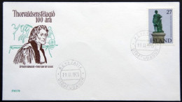 Iceland 1975  100th Birth Year Sculpturor Bildhauer Bertel Thorvaldsen  Minr. MiNr.511    FDC   ( Lot 6671 ) - FDC