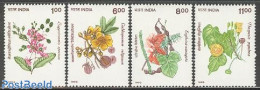 India 1993 Tree Flowers 4v, Mint NH, Nature - Flowers & Plants - Trees & Forests - Nuevos