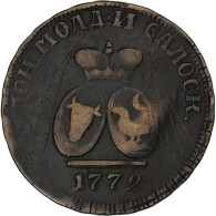 Moldavie Et Valachie, 3 Dengi, PARA, 1772, Sadogura, Bronze, TB - Moldavië