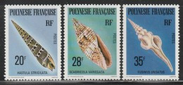 POLYNESIE - N°142/4 ** (1979) Coquillages - Neufs