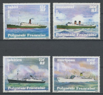 POLYNESIE 1978 N° 124/127 ** Neufs MNH Superbes C 18 € Bateaux Boats Ships Navires Tahiti Monowai Transports - Neufs