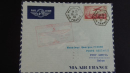 FRANCE PA 11    (Lettre  Pour Le GABON 1er VOL)  LOT - 1927-1959 Storia Postale